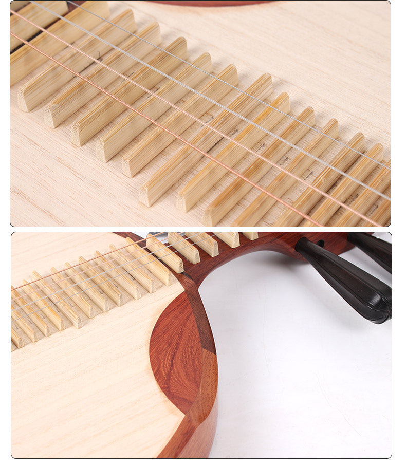 Dunhuang敦煌 656 Professional Rosewood Yueqin, Paulownia Soundboard, Ebony Tuning Pegs, Xuemei Headstock, Folk & Peking Opera Chinese Moon Guitar