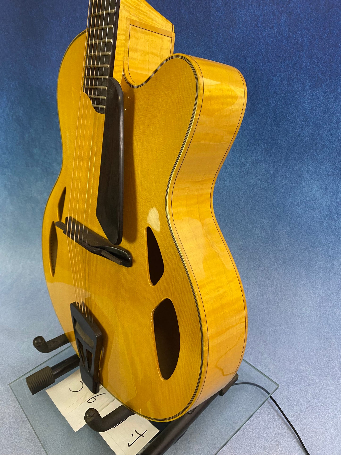 LANDTOM YCNC Acoustic Hollow Archtop Jazz Guitar Handcrafted Solid Maple Wood Ebony Fingerboard Professional Custom Ready Ship