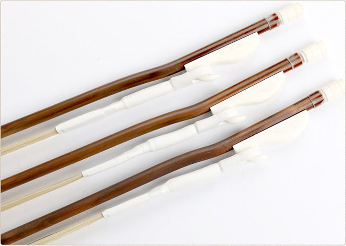 Landtom Professional Erhu Bow with Premium Horsehair, Natural Bamboo Shaft, Bone Frog & Screw