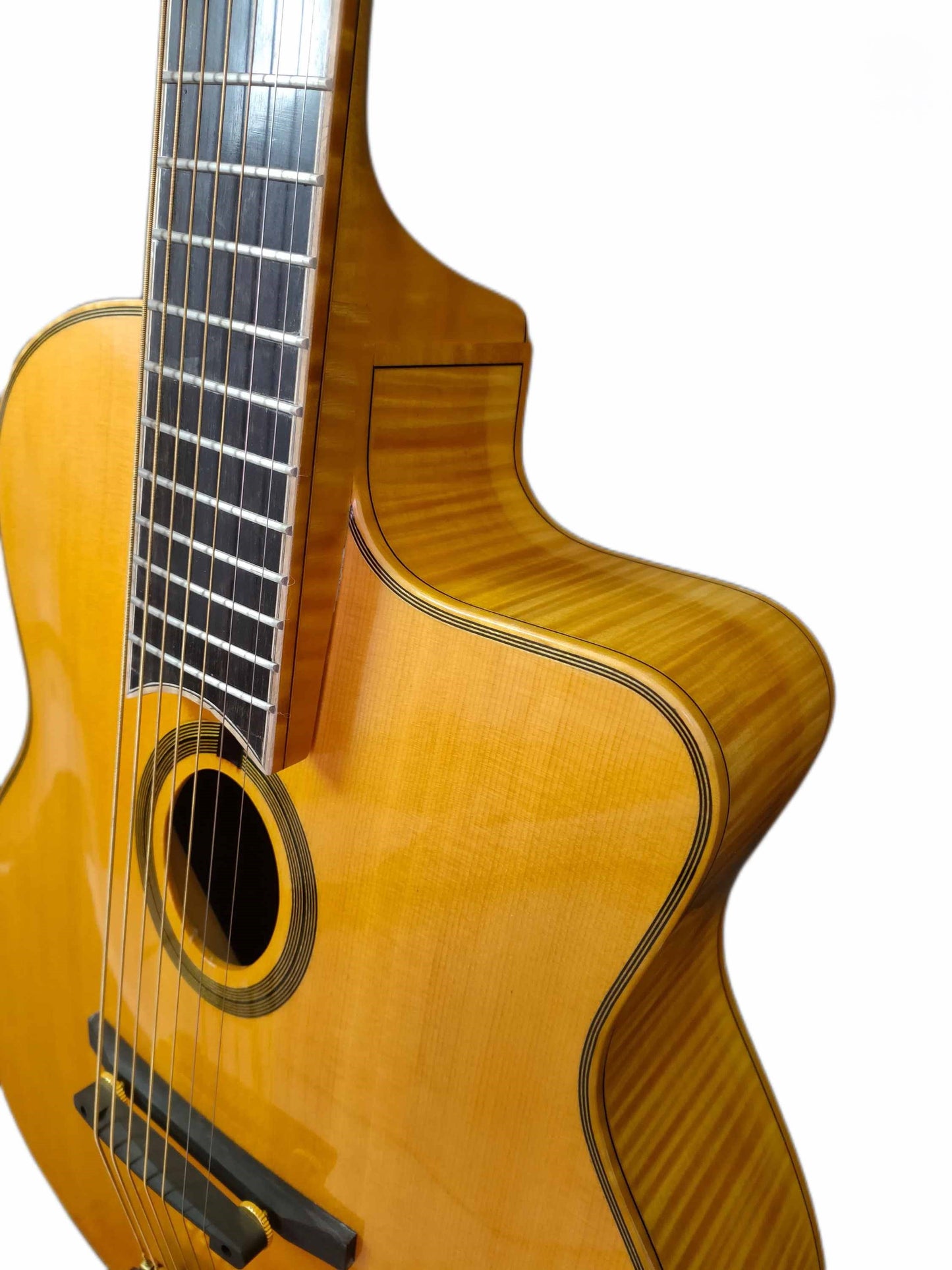 LANDTOM Customizable 3A Solid Maple Jazz Guitar Guitar Acoustic Jazz Classic Guitar
