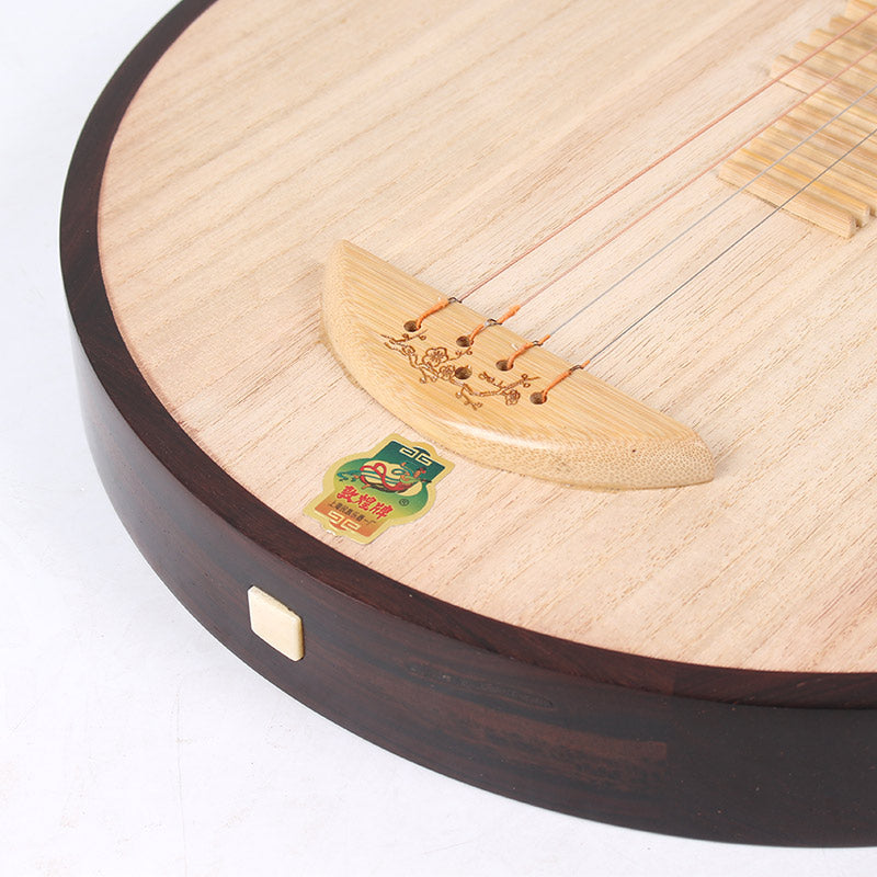 Dunhuang敦煌 656K Professional Ebony Yueqin, Paulownia Soundboard, Ebony Tuning Pegs, Xuemei Headstock, Folk & Peking Opera Chinese Moon Guitar
