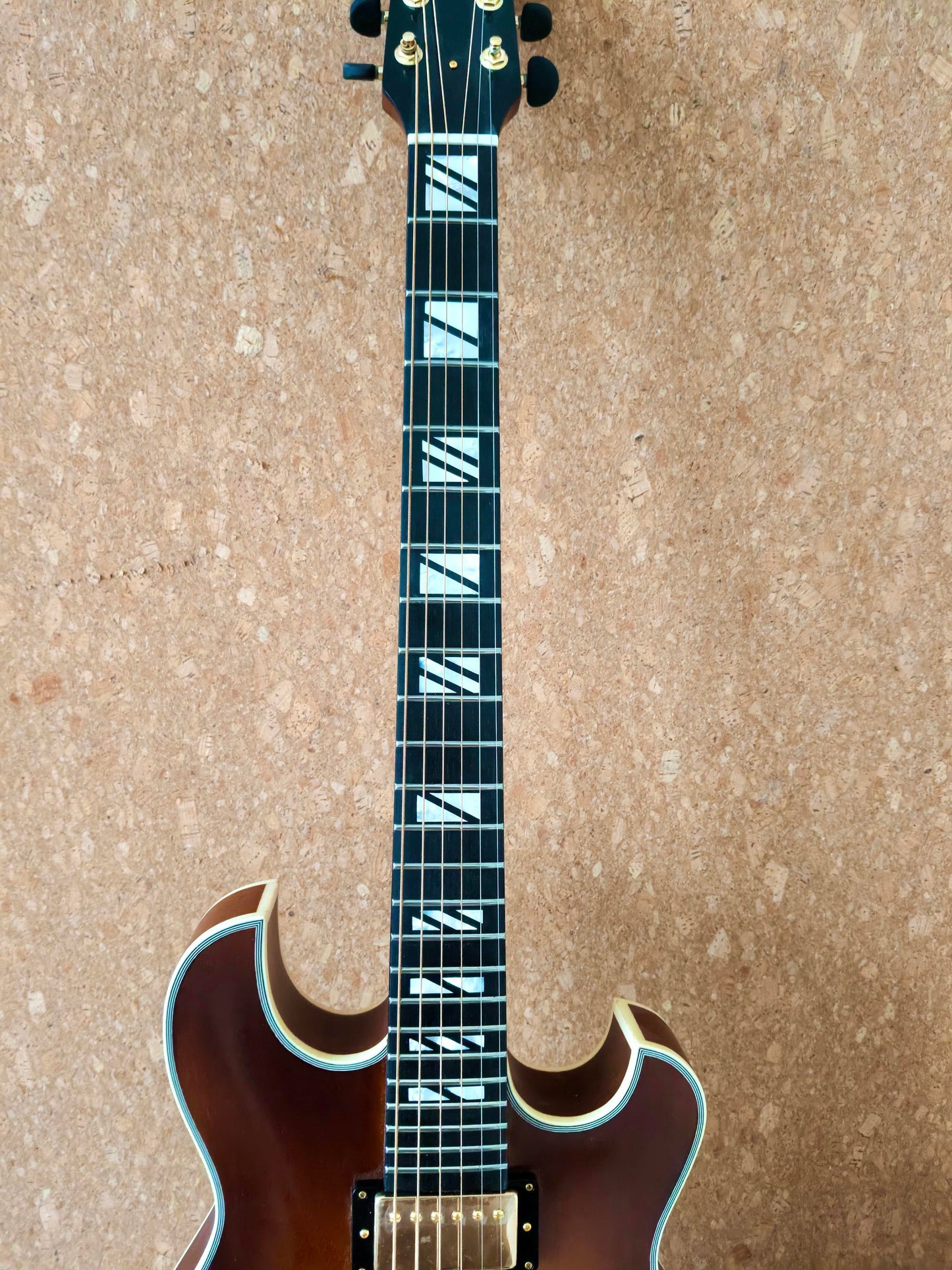 LANDTOM Customizable Handmade Archtop Languedoc Style Jazz Guitar-Luthier Guitar Carved Mahogany Body Ebony Fingerboard Professional Electric Guitar