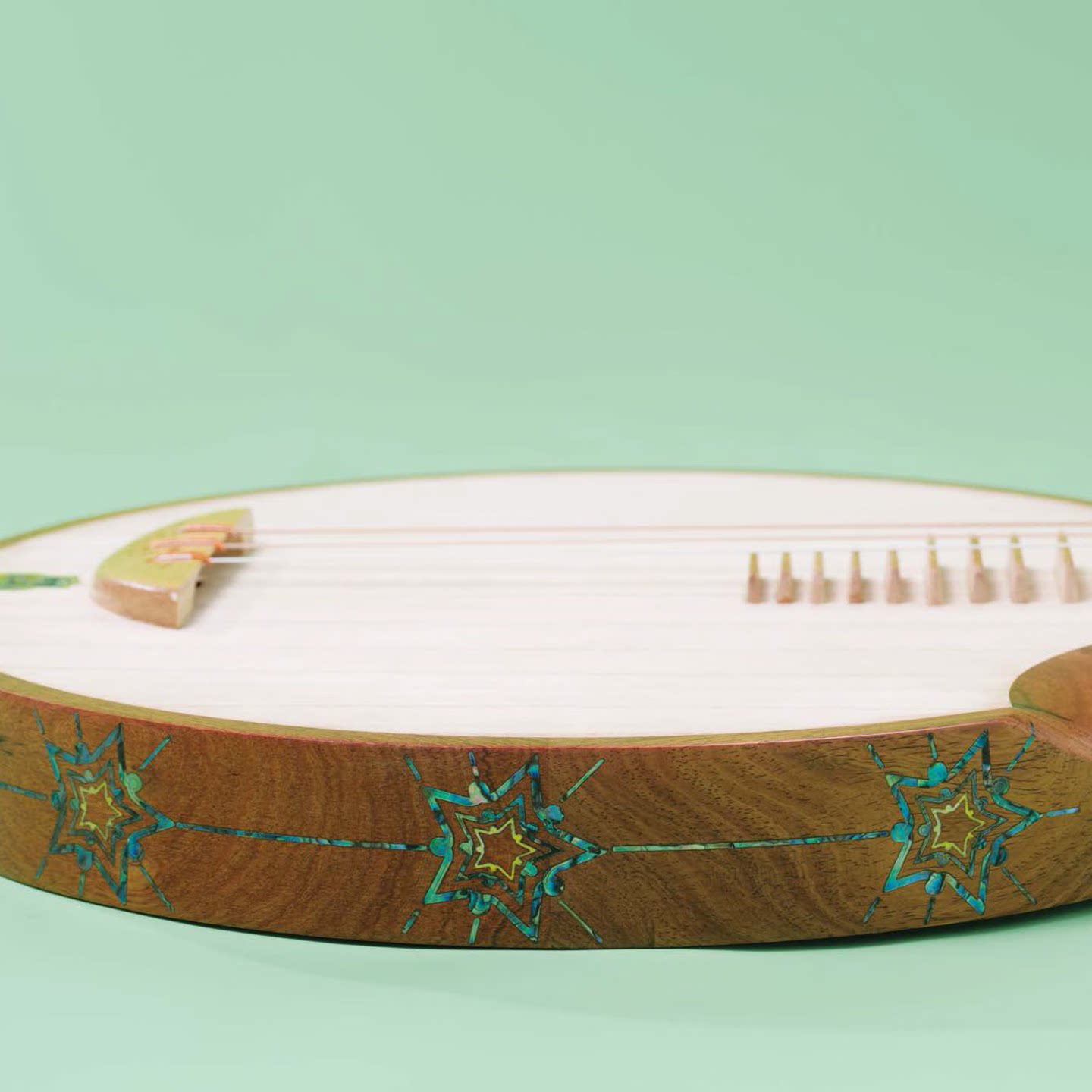 Dunhuang敦煌 24656LC "Starlit" Professional Rosewood Yueqin, Paulownia Soundboard, Ebony Tuning Pegs, Folk & Peking Opera Chinese Moon Guitar