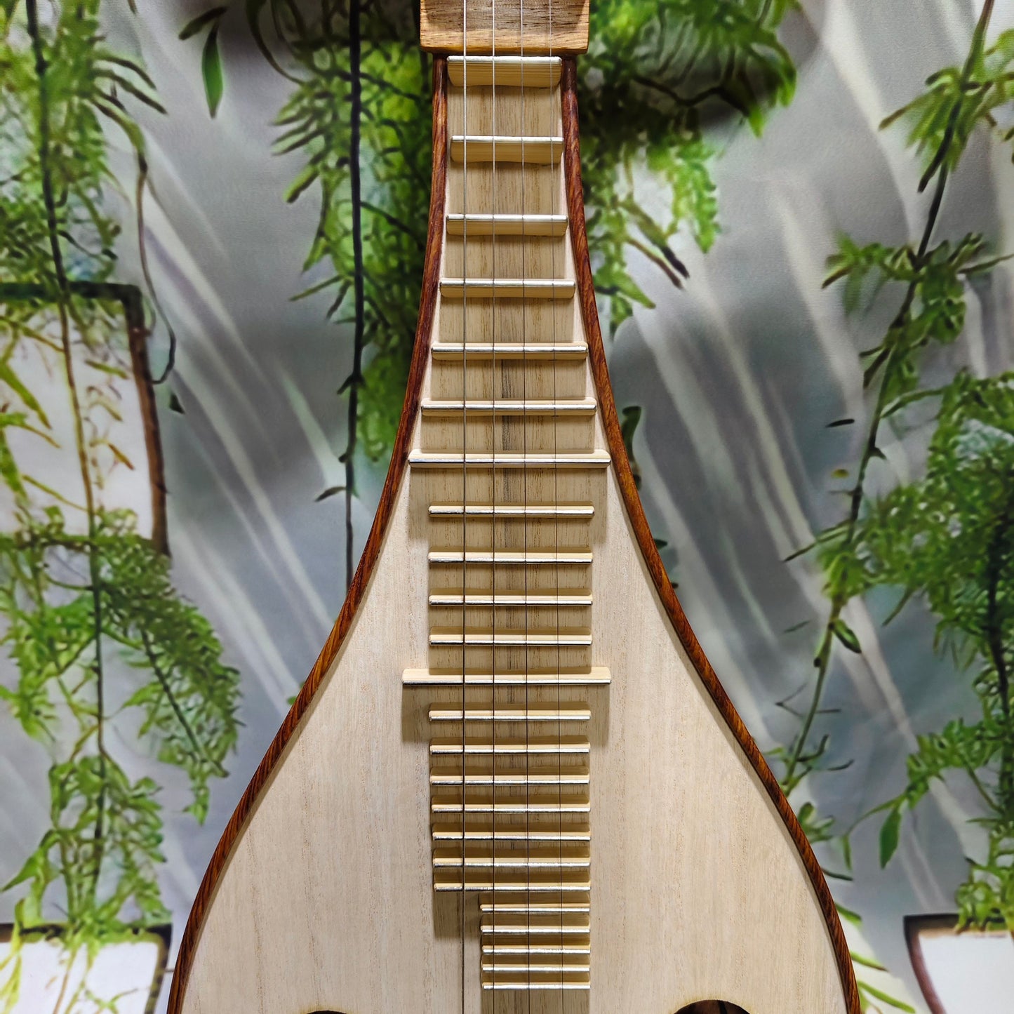LANDTOM Aged Kosso (Pterocarpus erinaceus) Liuqin Professional Performance & Examination Grade Chinese Mandolin with Paulownia Soundboard, Comma-Shaped Sound Holes, 4-String Traditional Chinese Instrument