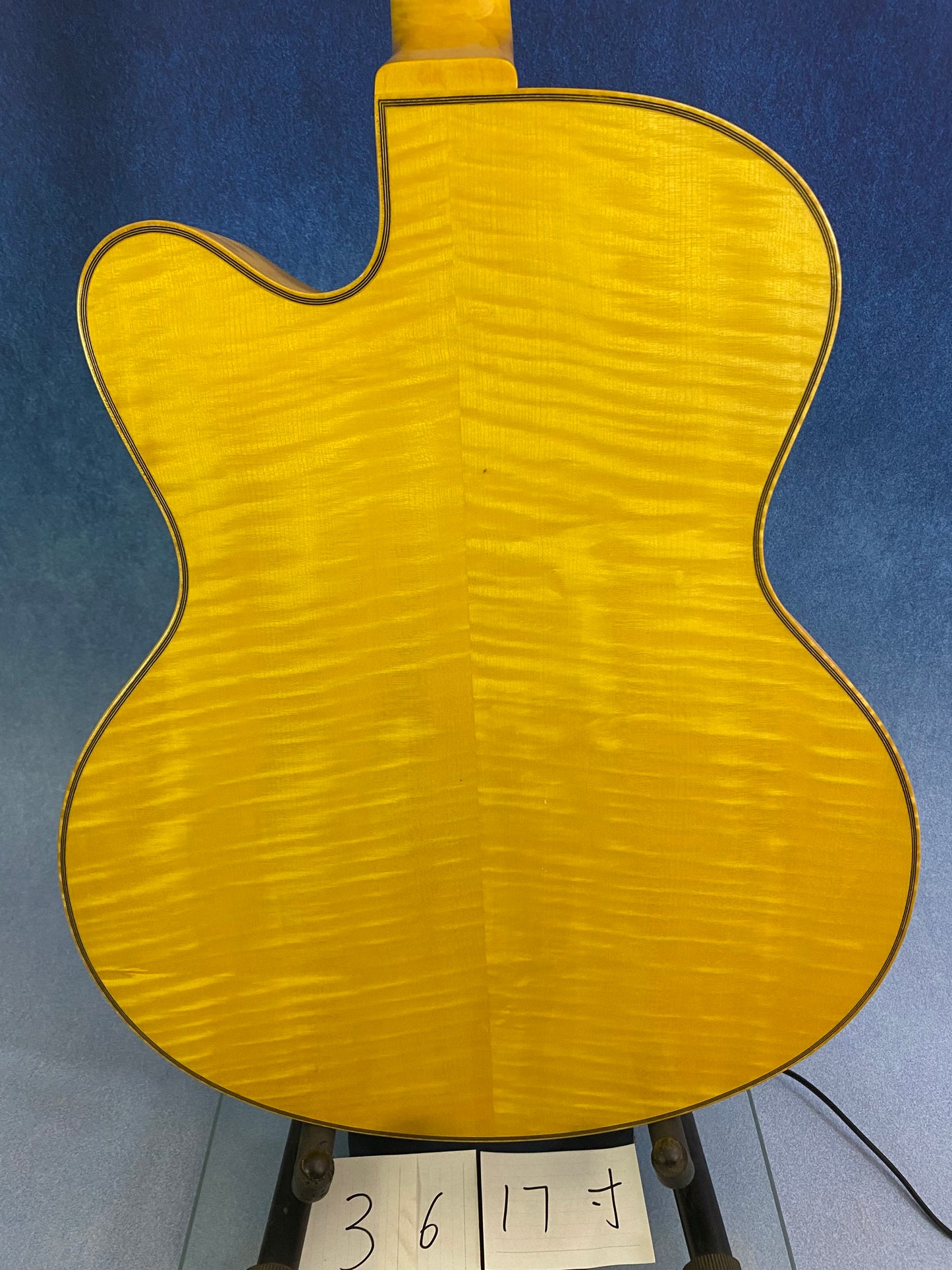 LANDTOM YCNC Acoustic Hollow Archtop Jazz Guitar Handcrafted Solid Maple Wood Ebony Fingerboard Professional Custom Ready Ship