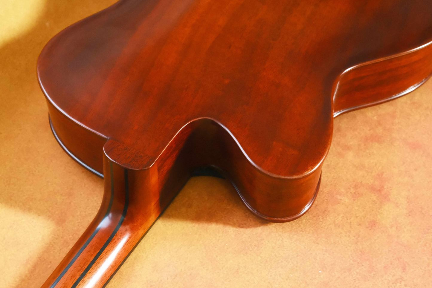 LANDTOM Luthier Handcrafted Professional 17" Electric Guitar Maple Neck Solid Mahogany Hollow Body Violin Style Spruce Customization Available