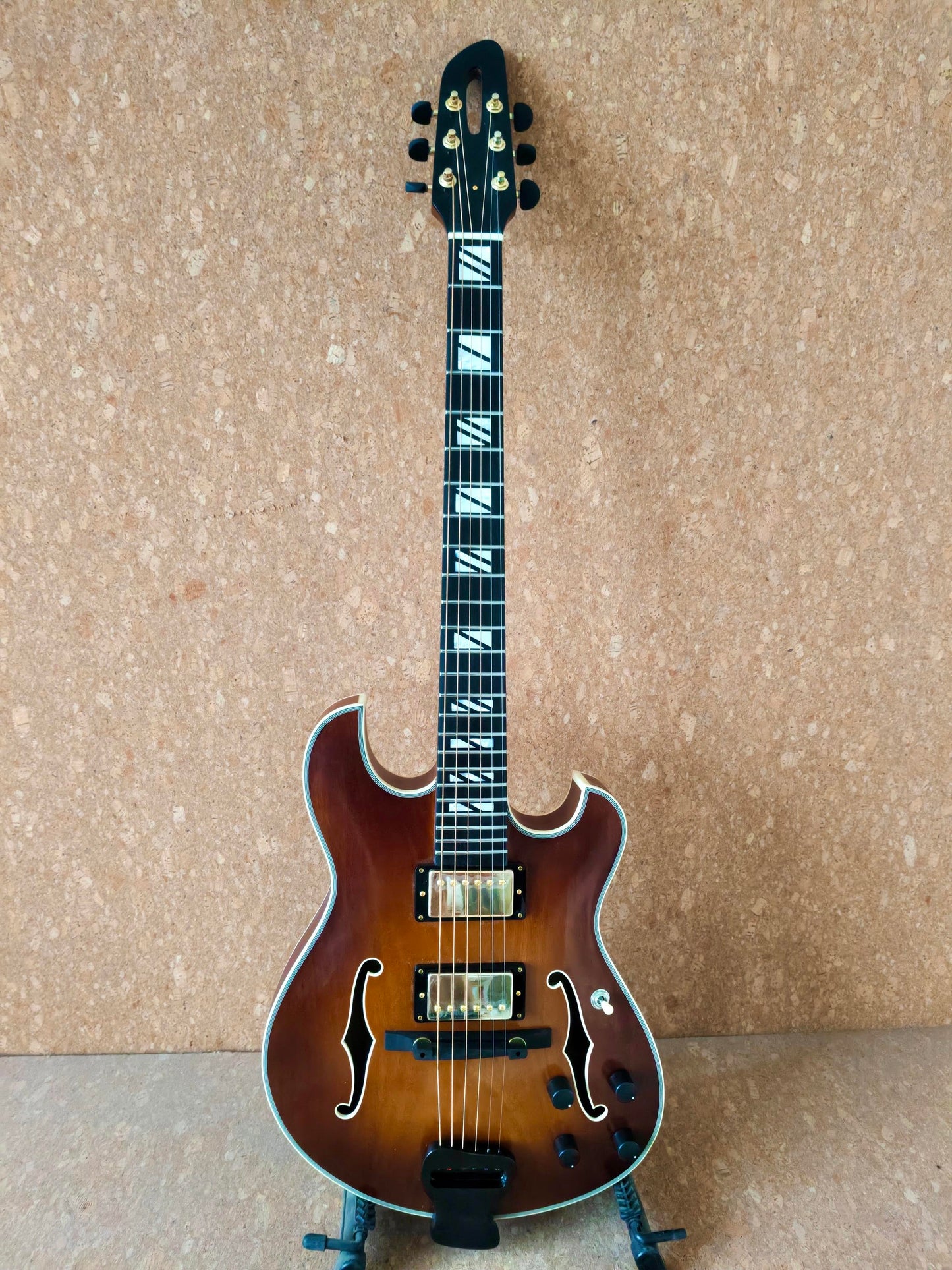 LANDTOM Customizable Handmade Archtop Languedoc Style Jazz Guitar-Luthier Guitar Carved Mahogany Body Ebony Fingerboard Professional Electric Guitar