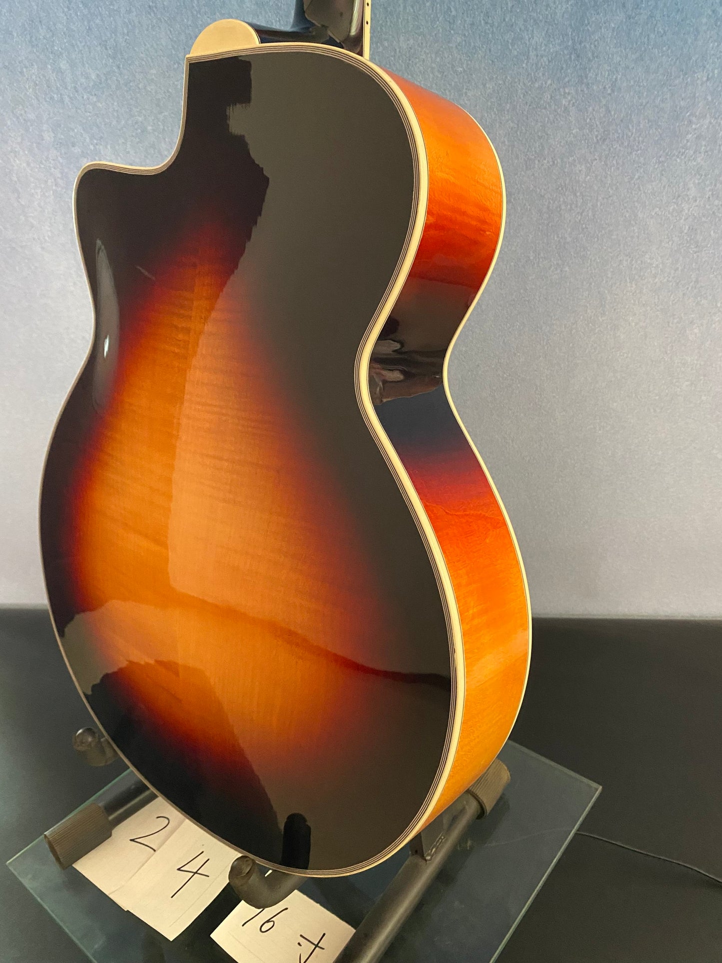 LANDTOM Customizable Handcarved Jazz Guitar Maple Top Maple Body Customizable Electric Guitar Ebony Fingerboard Archtop Professional Performance