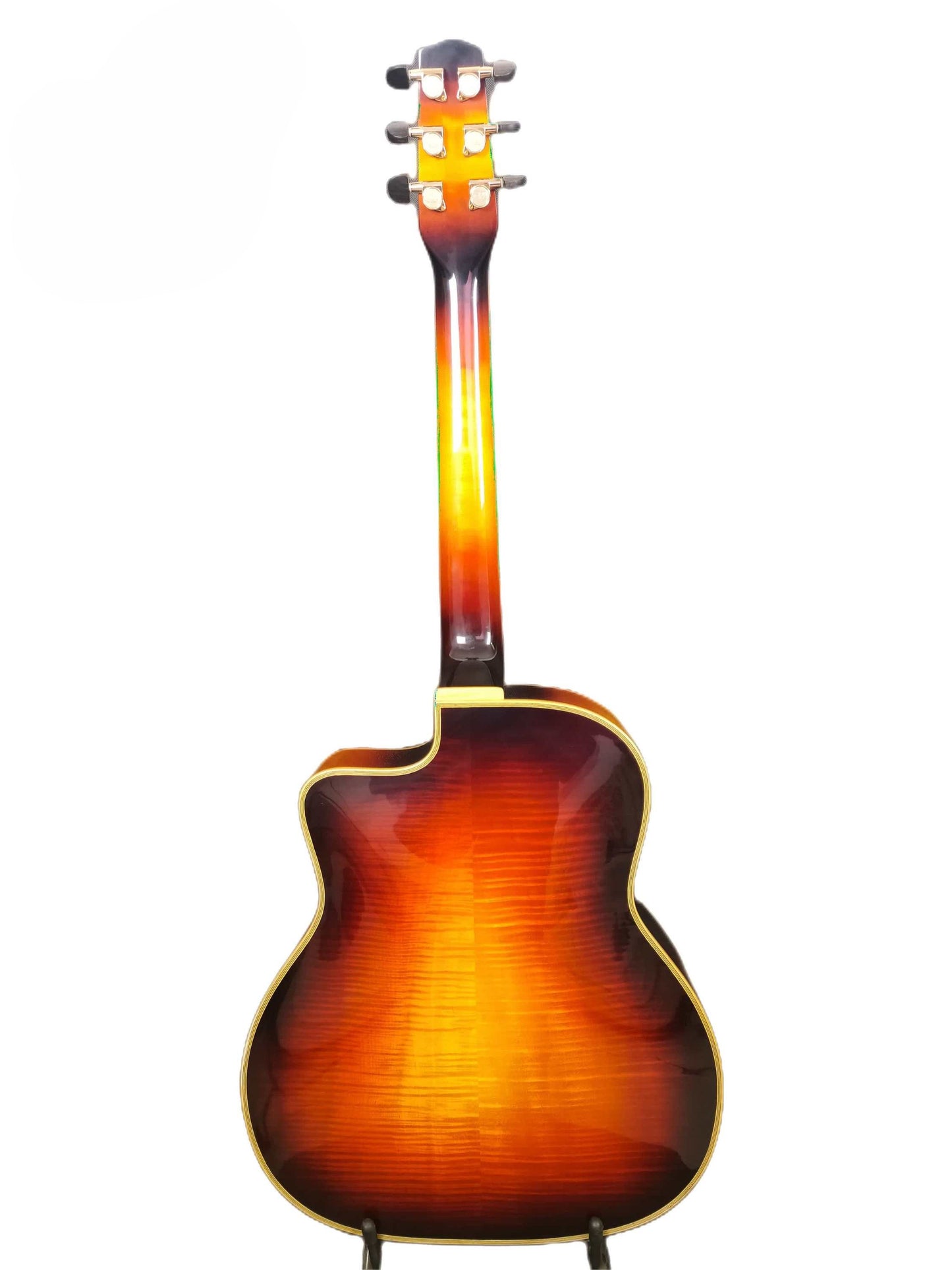 LANDTOM Gypsy Maple Jazz Guitars Customizable Acoustic Guitar- Brown Instruments Musical