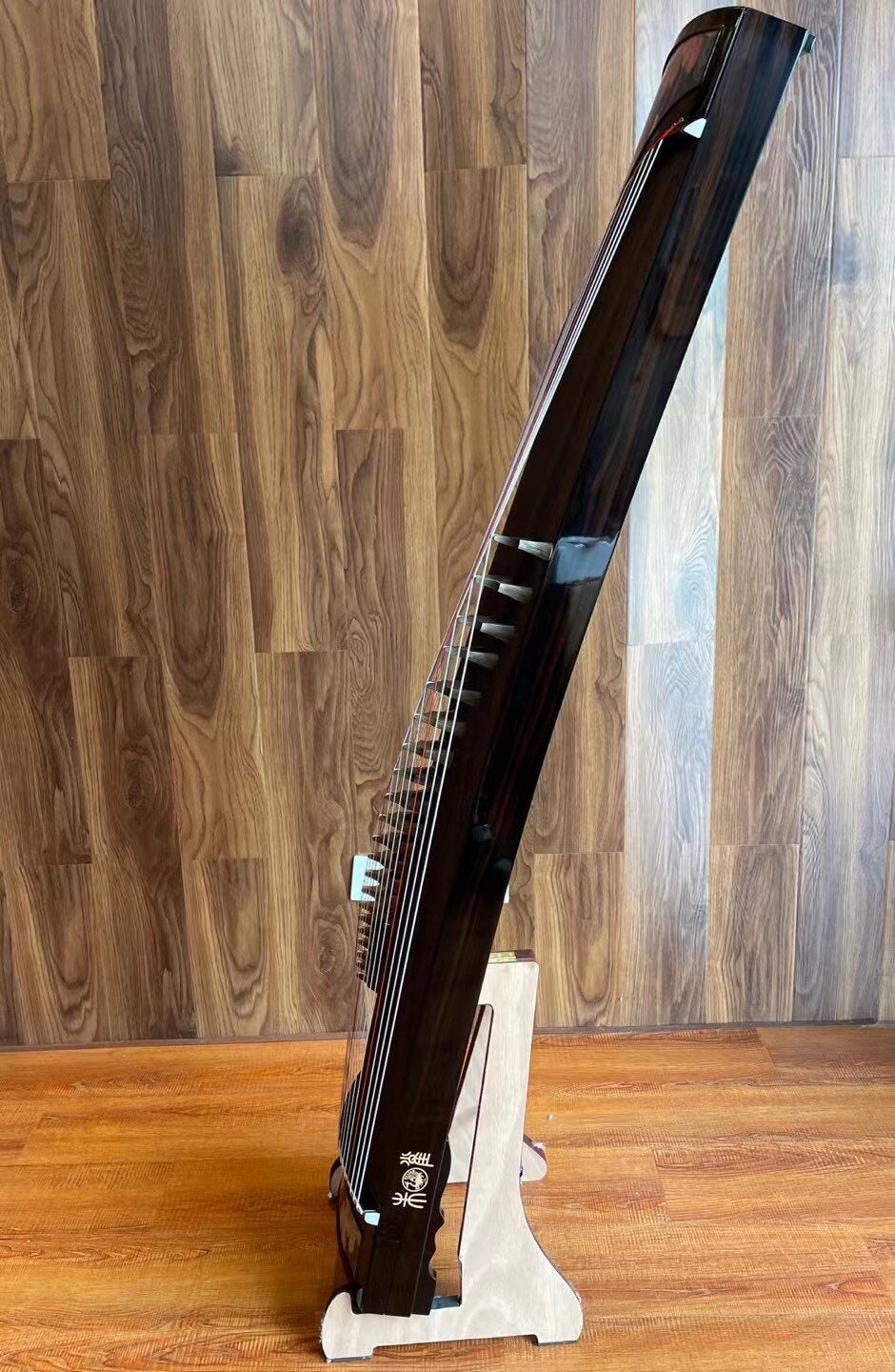 Zhuque朱雀 Series 6 Celestial Flight Professional Guzheng with Premium Lankao Paulownia Soundboard, African Rosewood Trim, Ebony Bridges & One-Piece Hollow-Carved Construction