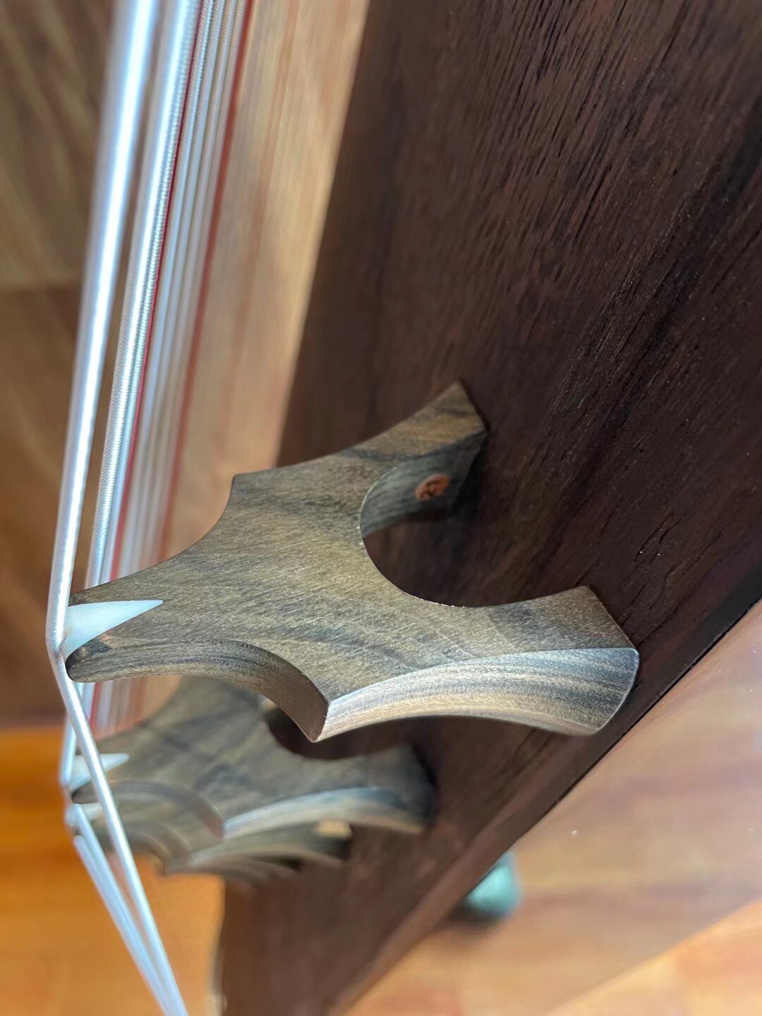 Zhuque朱雀 Azure Drift Professional Guzheng with Premium Lankao Paulownia Soundboard, African Rosewood Body, Ebony Bridges & Hollow-Carved Construction