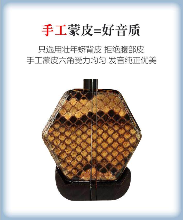 Huqiu Erhu 5152 African Guibourtia Professional Chinese Two-String Instrument with Huqiu Hard Case
