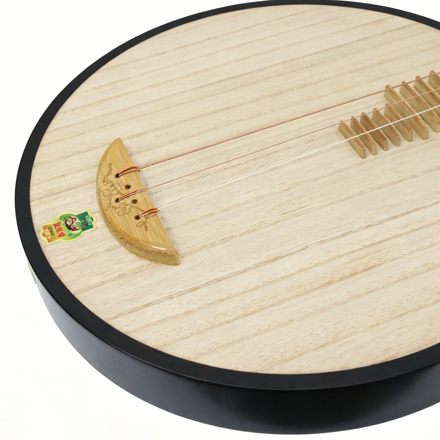 Dunhuang敦煌 656K Professional Ebony Yueqin, Paulownia Soundboard, Camel Bone Twisted Tuning Pegs, Xuemei Headstock, Folk & Peking Opera Chinese Moon Guitar