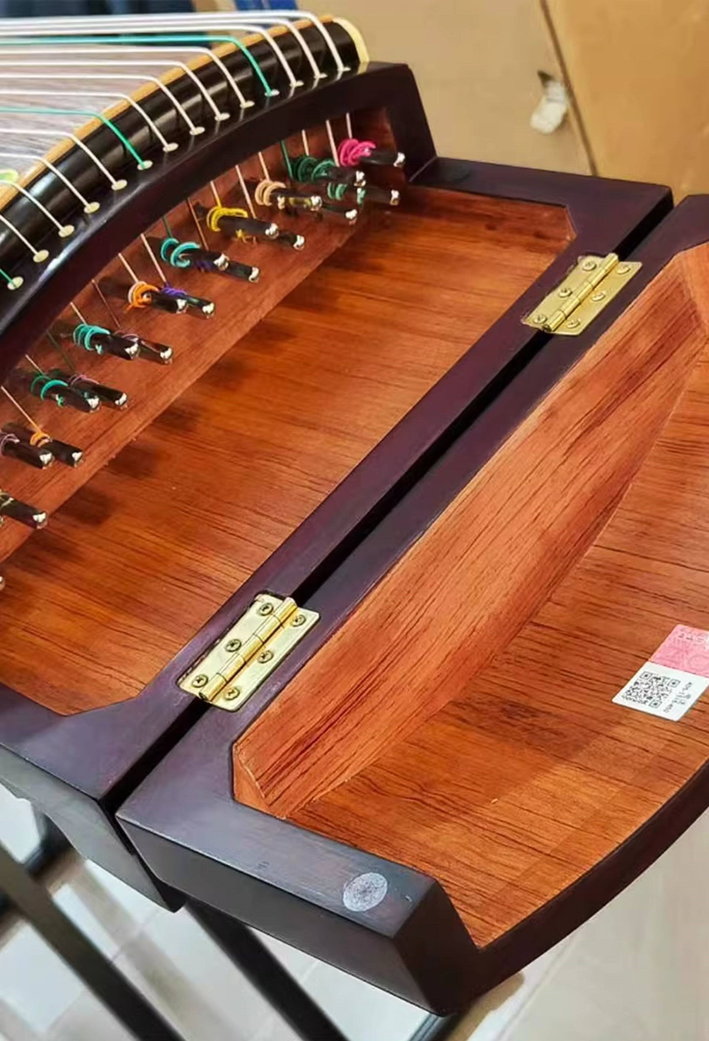 Dunhuang Professional Performance Level Shadow and Scent Limited Edition Selected Big-Leaf Dalbergia Wood Collectible Guzheng 698O-A 敦煌牌暗香疏影 21-String Chinese Zither Instrument