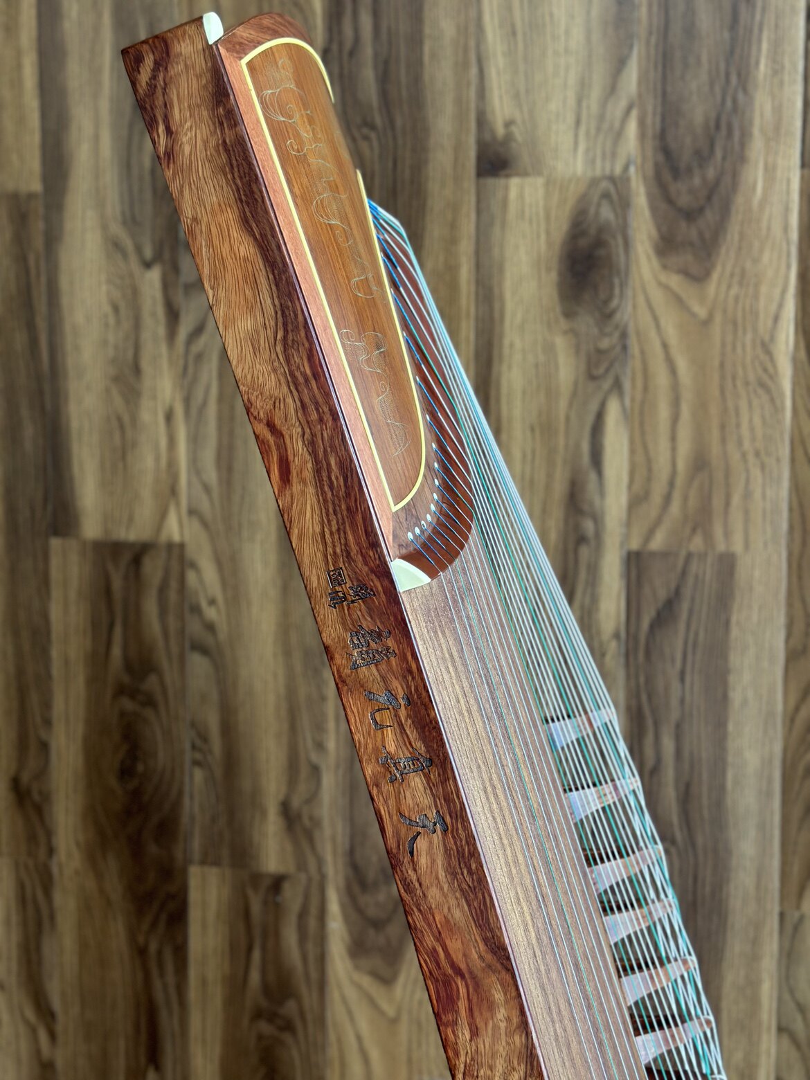 Dunhuang Professional Level African Rosewood Gold Fleck Cloud Pattern Guzheng 694TG-NJ 敦煌牌几彩彤云 for Professional Performancers Graded Examinations