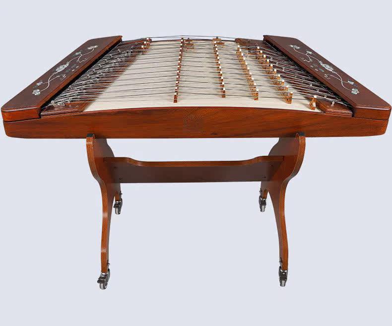 LANDTOM Professional Yuehai Brand Grade-A African Padauk 402 Shell-Carved Lotus Butterfly-Shaped Yangqin 623L-A For Learning And Daily Practice, Performance