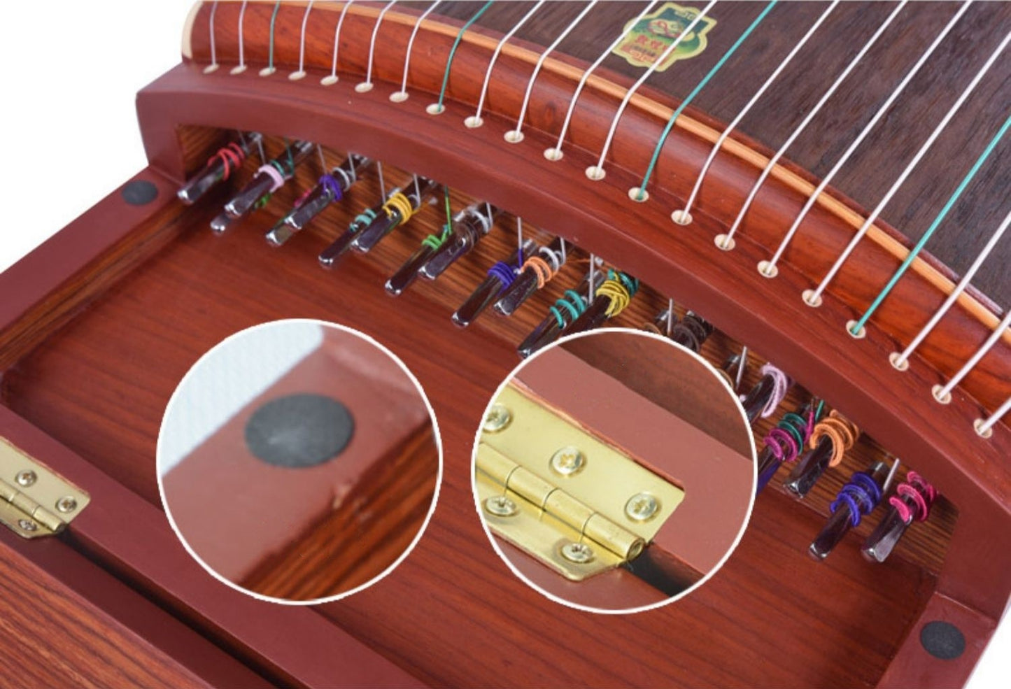 Dunhuang Entry level Duo Cranes Facing The Sun Carved Guzheng 696D 敦煌牌双鹤朝阳 for Begginers