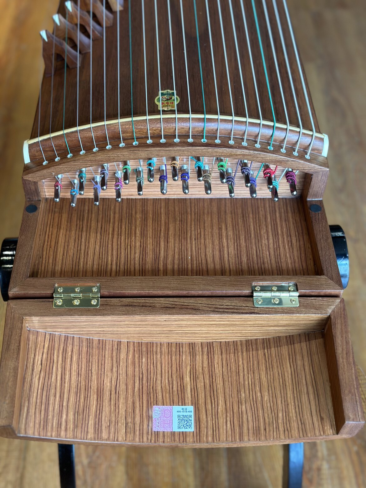 Dunhuang Professional Level African Rosewood Gold Fleck Cloud Pattern Guzheng 694TG-NJ 敦煌牌几彩彤云 for Professional Performancers Graded Examinations