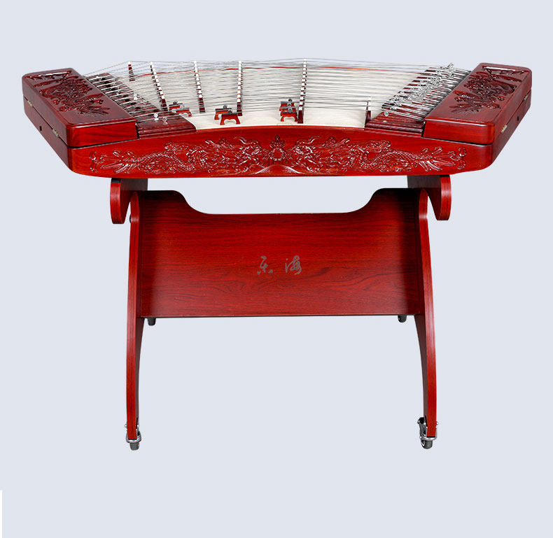 LANDTOM Professional Yuehai Brand Grade-A African Padauk 402 Carved Dragon Yangqin 622M-A For Learning And Daily Practice, Performance