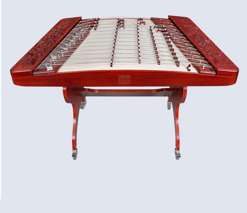 LANDTOM Professional Yuehai Brand Grade-A African Padauk 402 Carved Dragon Yangqin 622M-A For Learning And Daily Practice, Performance