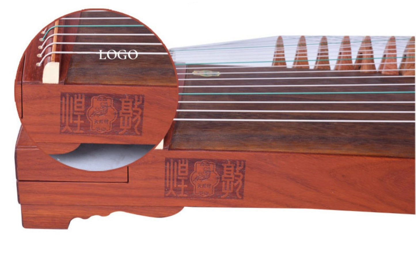 Dunhuang Entry level Duo Cranes Facing The Sun Carved Guzheng 696D 敦煌牌双鹤朝阳 for Begginers