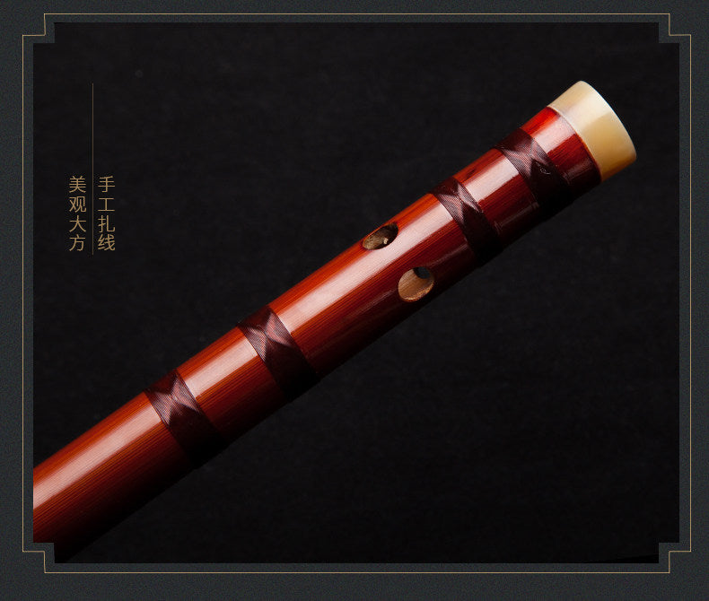 LANDTOM Selected Professional Bamboo Dizi Bitter Bamboo Chinese Transverse Flute C D E F Key Made & Signed by Dong Xuehua