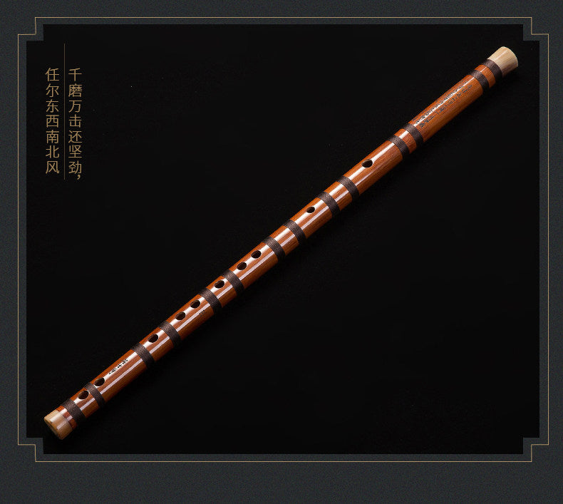 LANDTOM Selected Dong Xuehua Handcrafted Professional Bamboo Dizi Flute 知音（Zhiyin）Aged Bitter Bamboo Chinese Performance Flute Collectible Musical Instrument GFDEC Key