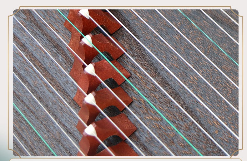 LANDTOM 88cm/34.6in Portable Travel Guzheng 21-String Beginner Guzheng with Paulownia Soundboard, Red Sandalwood Side Panels, Mother-of-Pearl Inlay & Steel-Core Nylon Strings, Small Guzheng, Mini Guzheng