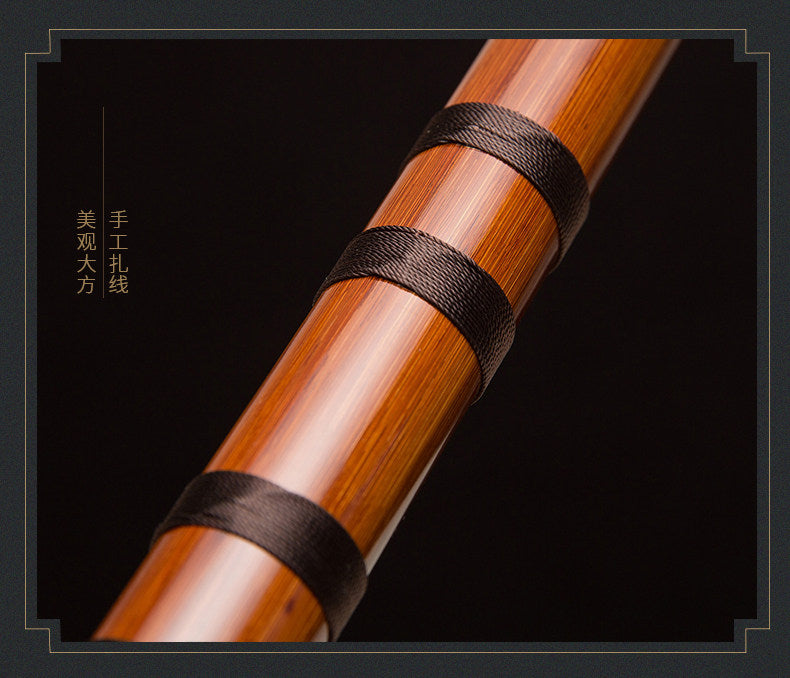 LANDTOM Selected Dong Xuehua Handcrafted Professional Bamboo Dizi Flute 知音（Zhiyin）Aged Bitter Bamboo Chinese Performance Flute Collectible Musical Instrument GFDEC Key