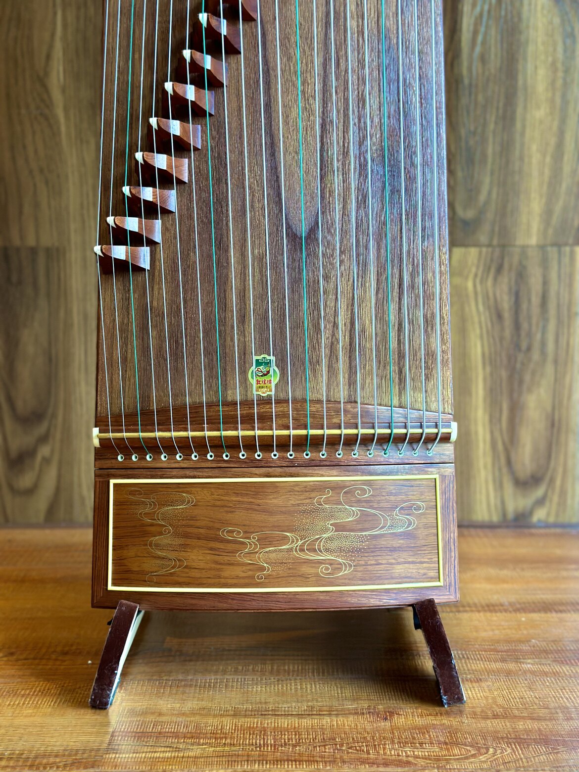 Dunhuang Professional Level African Rosewood Gold Fleck Cloud Pattern Guzheng 694TG-NJ 敦煌牌几彩彤云 for Professional Performancers Graded Examinations