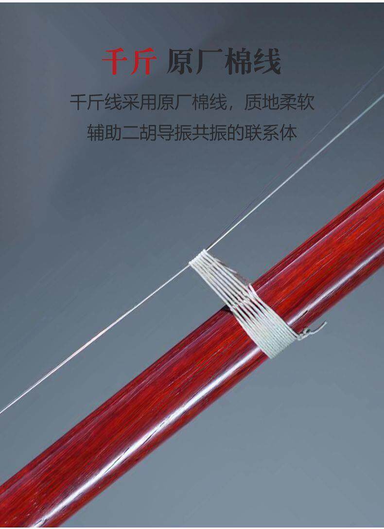Huqiu 5109 Rosewood Erhu Professional Chinese Two-String Instrument for Beginners & Intermediate Players with Huqiu Hard Case