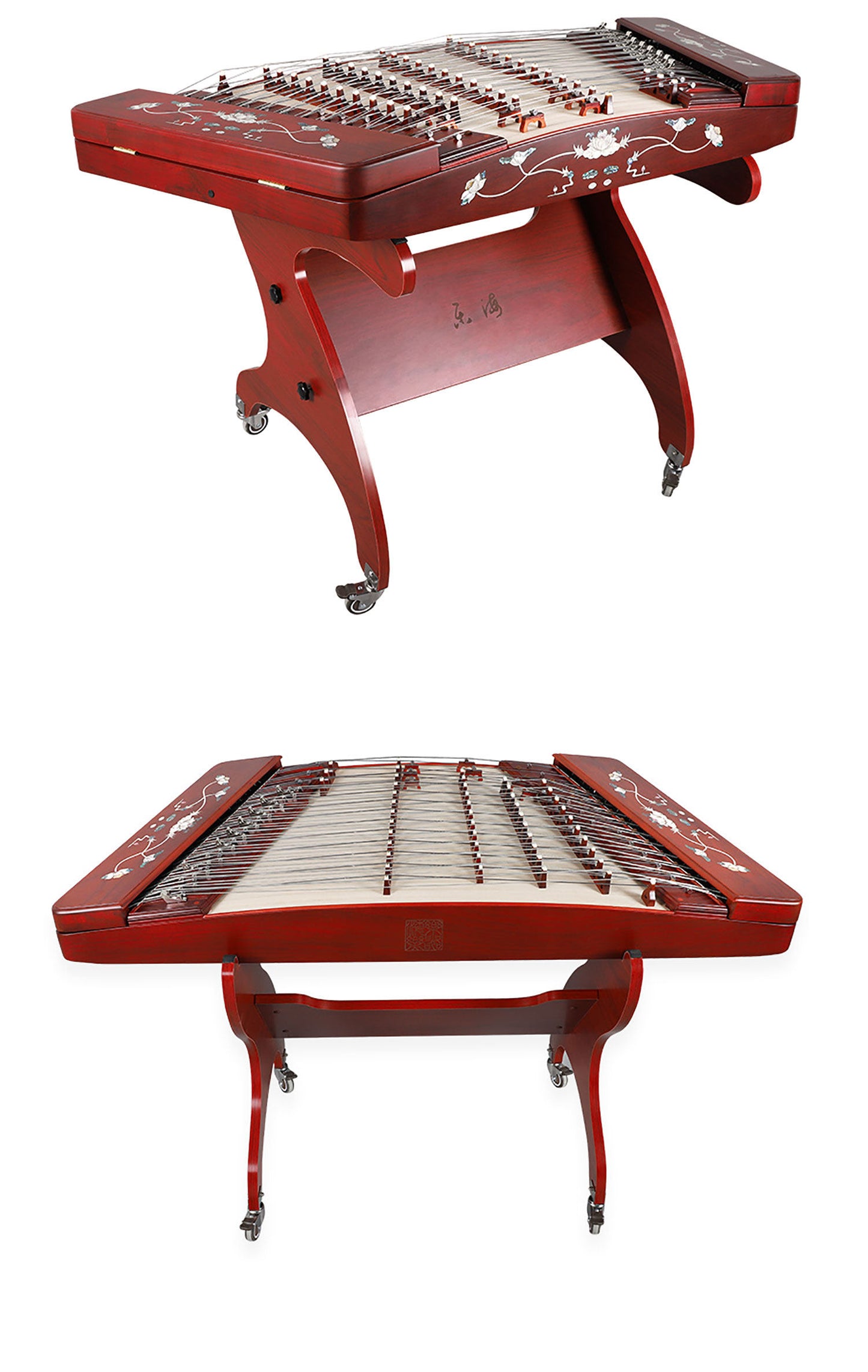 LANDTOM Professional Yuehai Brand Grade-A African Padauk 402 Shell-Carved Lotus Yangqin 622L-A For Learning And Daily Practice, Performance