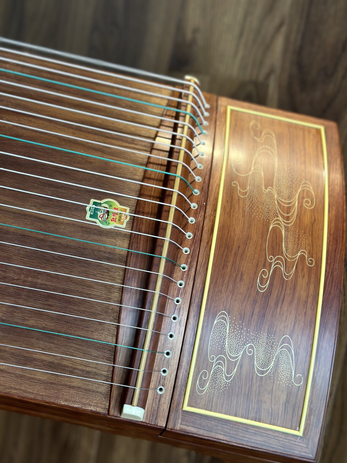 Dunhuang Professional Level African Rosewood Gold Fleck Cloud Pattern Guzheng 694TG-NJ 敦煌牌几彩彤云 for Professional Performancers Graded Examinations