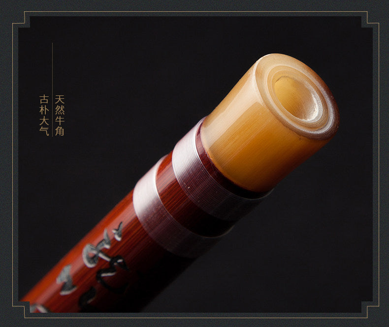 LANDTOM Selected Dong Xuehua Handcrafted Professional Bamboo Dizi Flute Aged Bitter Bamboo Chinese Performance Flute Collectible Musical Instrument GFDEC Key