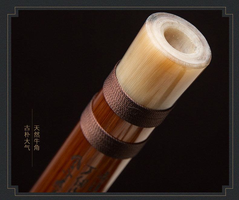 LANDTOM Selected Dong Xuehua Handcrafted Professional Bamboo Dizi Flute 知音（Zhiyin）Aged Bitter Bamboo Chinese Performance Flute Collectible Musical Instrument GFDEC Key
