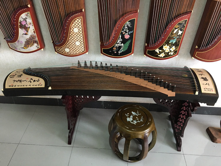 Dunhuang Professional Level Autumn Lotus Serenade Chinese Calligraphy Teak Guzheng 691B-R 敦煌牌芙蓉秋韵（书法） for Professional Performancers Graded Examinations