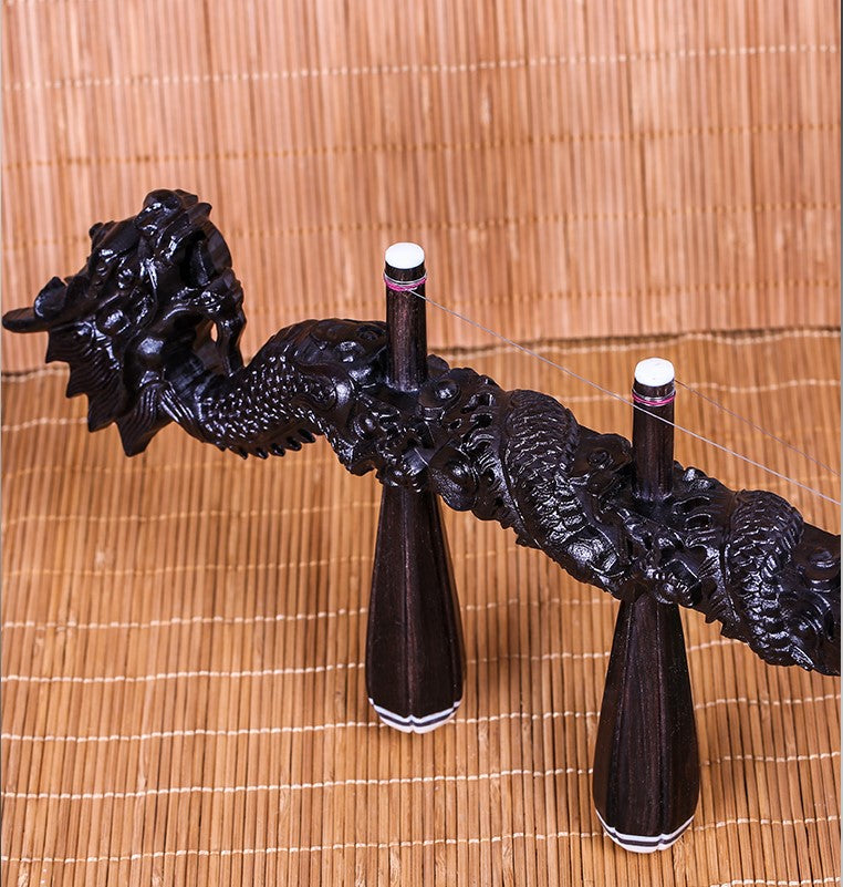 Landtom Professional Dragon Head Ebony Erhu Chinese 2-string Violin Fiddle Musical Instrument + Free Accessories, Musical college recommended