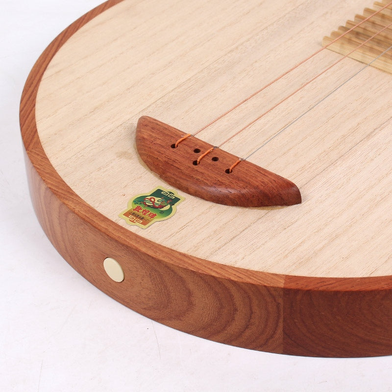 Dunhuang敦煌 638 Professional Rosewood Yueqin, Paulownia Soundboard, Ruyi Headstock, Rosewood Tuning Pegs with Bone Inlays, Folk & Peking Opera Chinese Moon Guitar