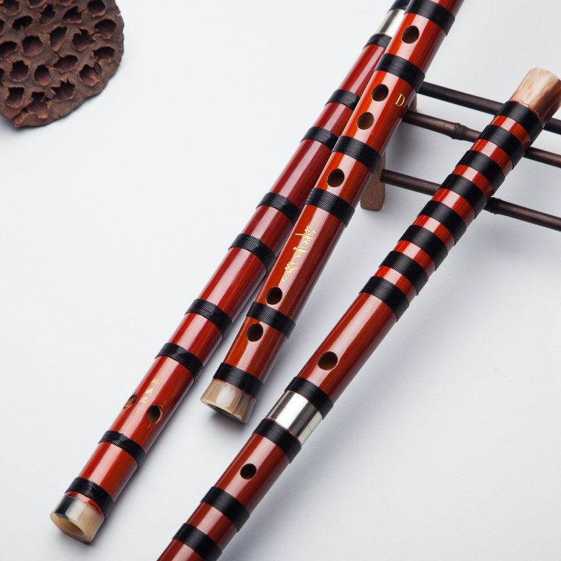 LANDTOM Selected Dong Xuehua Handcrafted Professional Bamboo Dizi Flute Premium Bitter Bamboo Performance Chinese Transverse Flute Collectible Musical Instrument