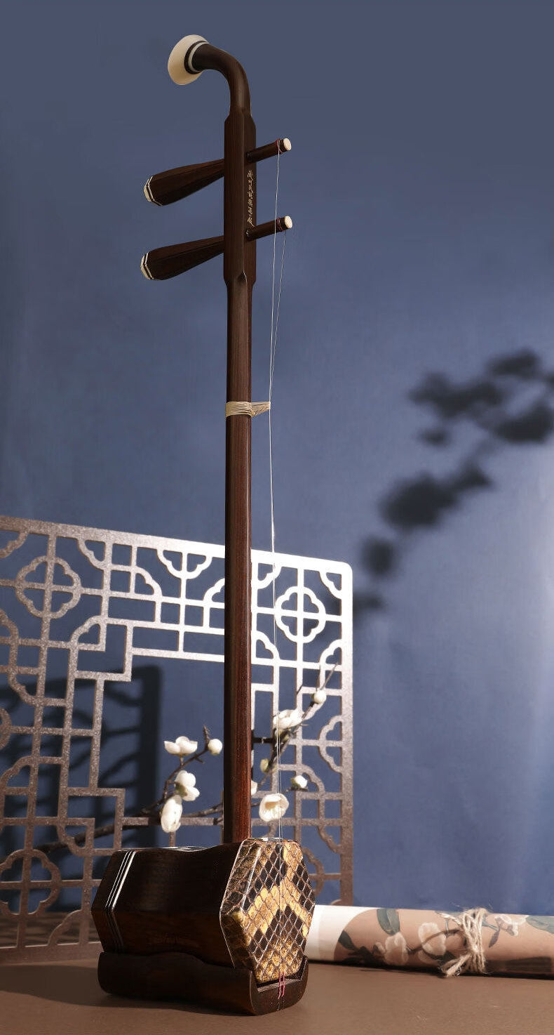 Huqiu(虎丘) Professional Erhu 5139 Instrument Red Rosewood Two-String Chinese Violin Performance Grade Erhu with Bow and Case