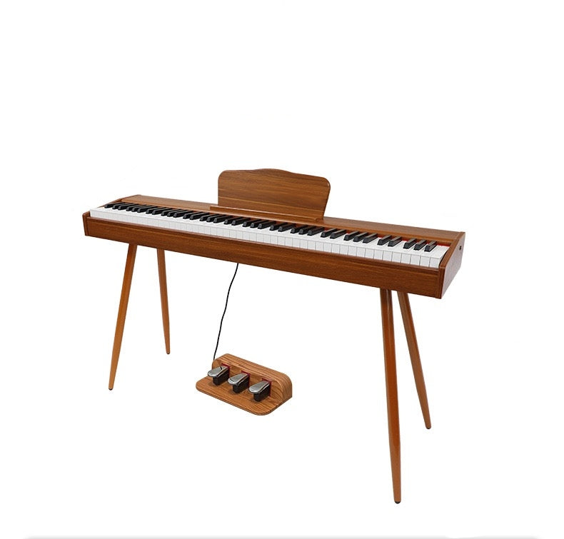 LANDTOM DDP-80 Digital Piano Keyboard 88 Keys Weighted, Hammer Action II, Home Electric Piano Full Size with Stand, Triple Pedal, MIDI Connecting and Headphone Interface