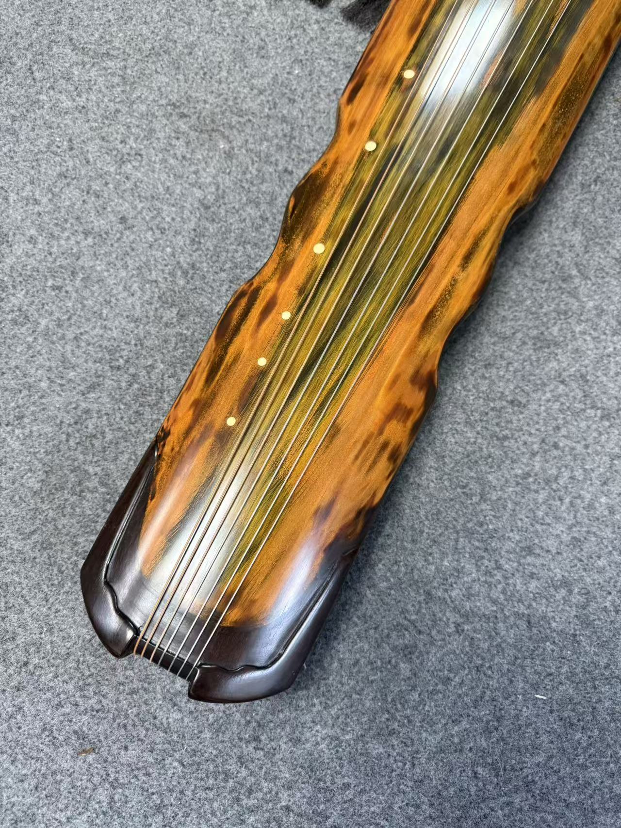 LANDTOM High-Level/Concert level pure handmade Fuxi style 100+ years Fir(杉木）Guqin/Chinese zither by famous master
