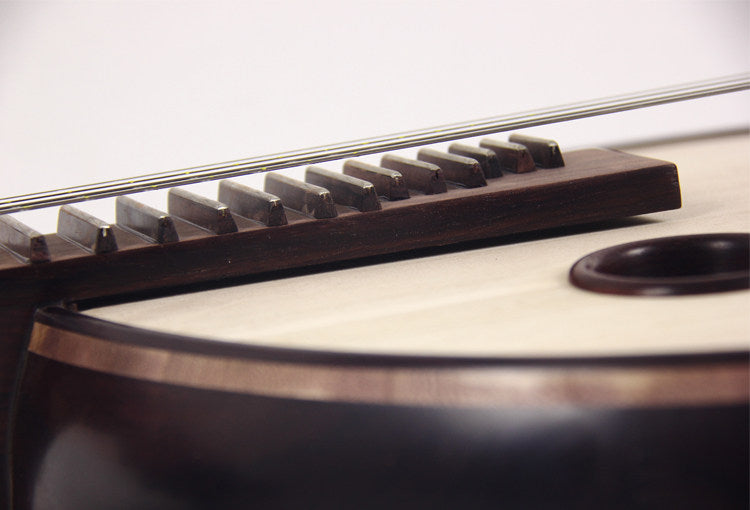 LANDTOM East Indian Rosewood (Dalbergia latifolia) Zhongruan Professional Performance & Collector's Grade with Grade-A Paulownia Soundboard, Rounded Body & Round Sound Holes