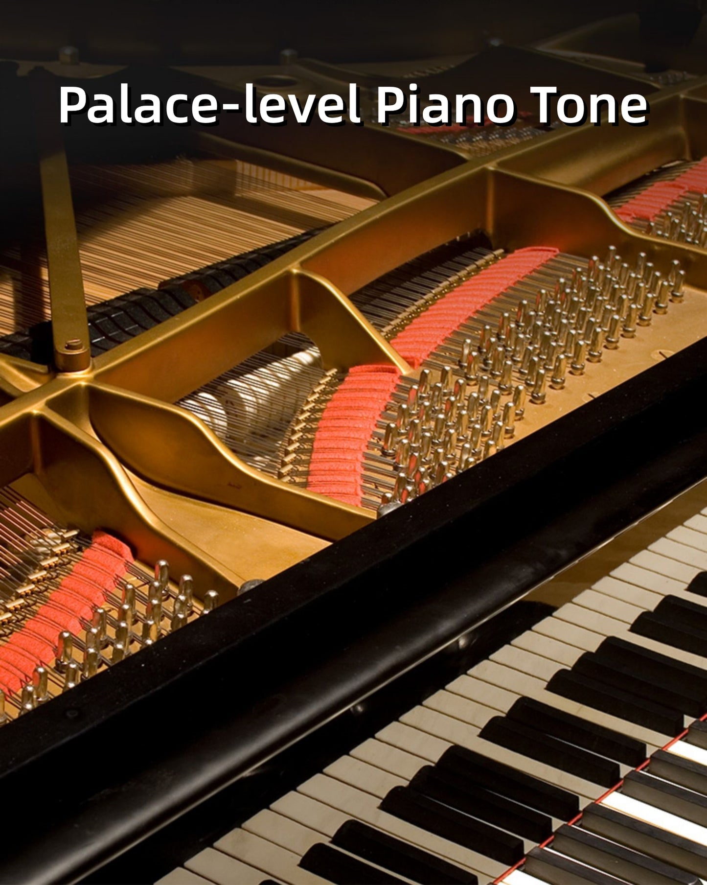 LANDTOM DDP-80 Digital Piano Keyboard 88 Keys Weighted, Hammer Action II, Home Electric Piano Full Size with Stand, Triple Pedal, MIDI Connecting and Headphone Interface
