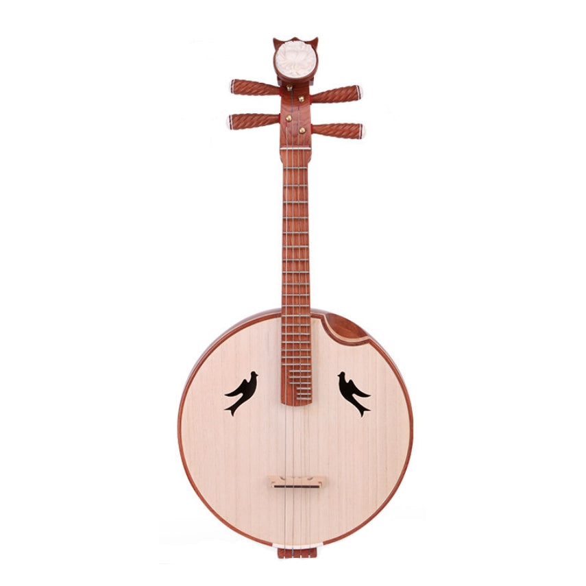 LANDTOM Selected Burmese Rosewood (Dalbergia oliveri) Zhongruan Professional Performance Grade with Paulownia Soundboard, Cutaway Body, Peony Headstock