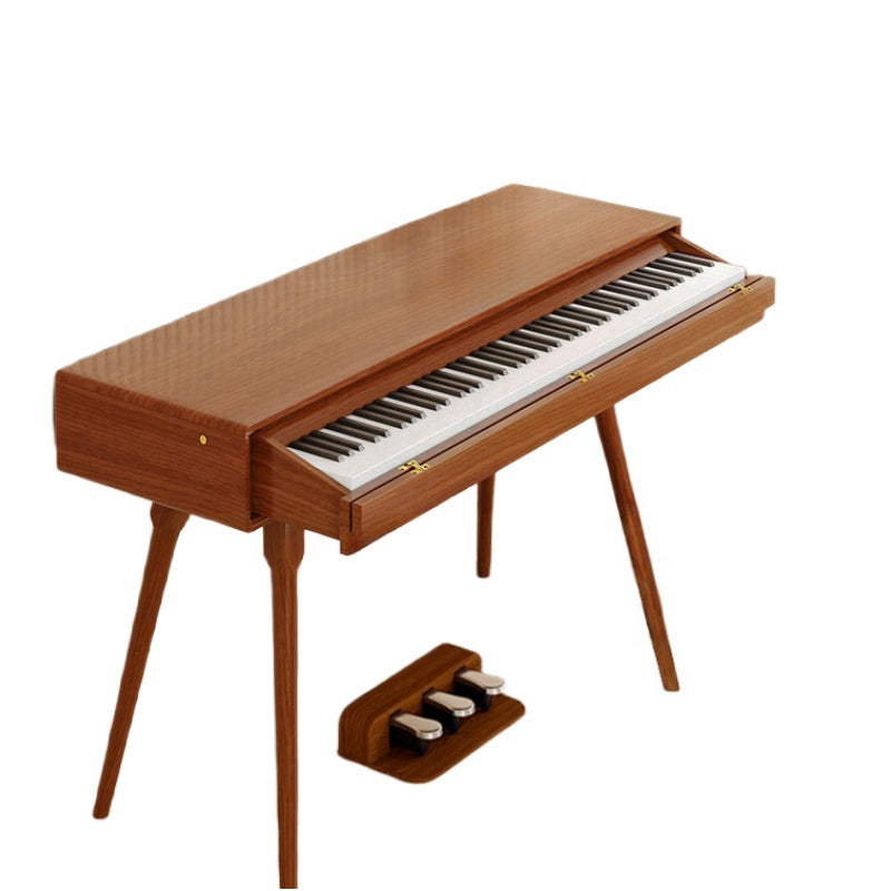 LANDTOM DD-8910 88-Key Solid Wood Drawer Digital Keyboard Piano With Stand, Multifunctional Desk Type Wooden Electric Hammer Weighted Full Size Keyboard Piano With 3-Pedal