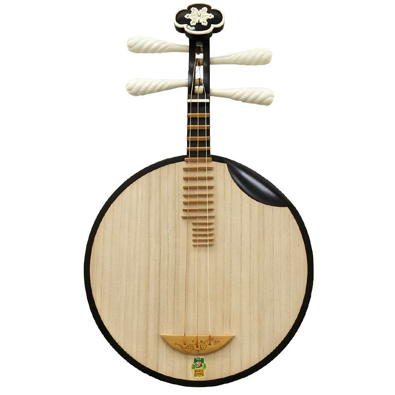 Dunhuang敦煌 656K Professional Ebony Yueqin, Paulownia Soundboard, Camel Bone Twisted Tuning Pegs, Xuemei Headstock, Folk & Peking Opera Chinese Moon Guitar