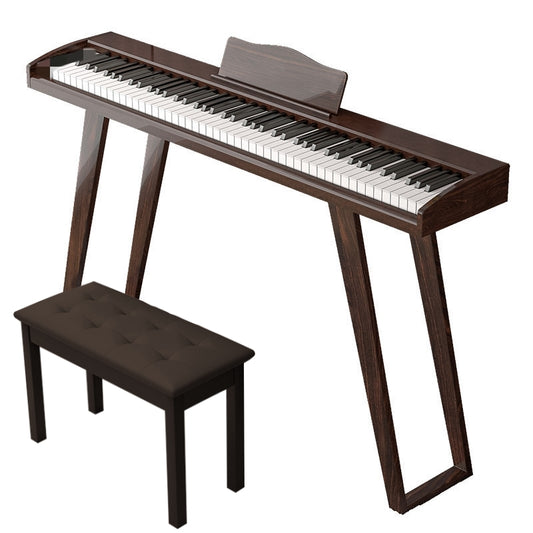 LANDTOM Walnut color DDP-80 Digital Piano Keyboard 88 Keys Weighted, Hammer Action II, Home Electric Piano Full Size with Stand, Triple Pedal, MIDI Connecting and Headphone Interface