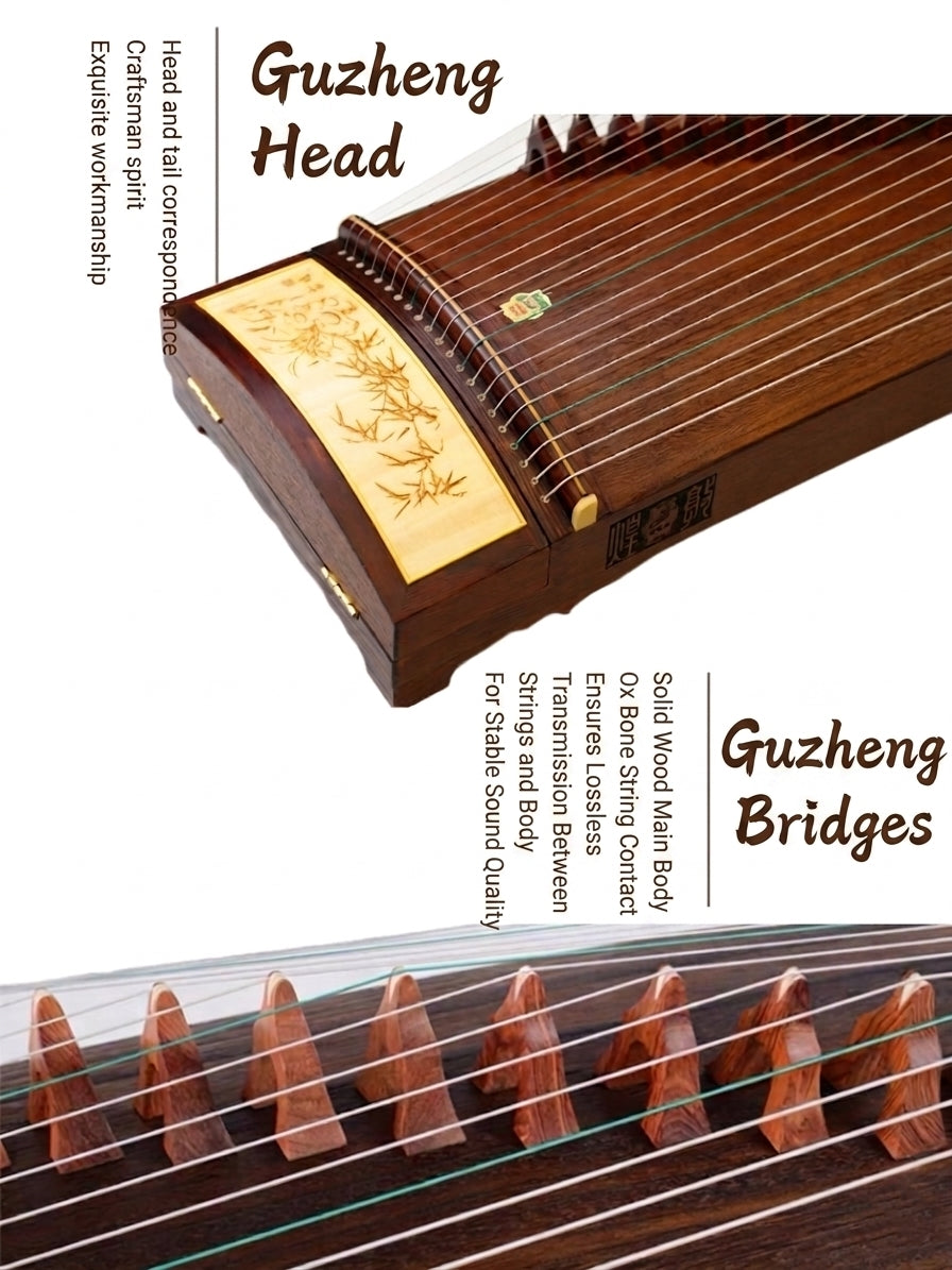 Dunhuang Entry Level Lan Yun You Meng – Orchid's Dreamy Rhyme Select-Grade Manchurian Ash Guzheng 689E-NJ 敦煌牌兰韵幽梦 for Begginers
