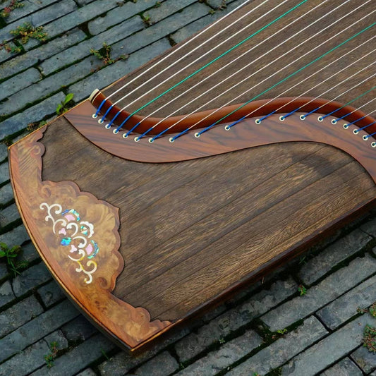 LANDTOM Dragon and Phoenix Professional paulownia wood guzheng with Dalbergiaoliveri (Old Acid Branch/School Name Aux Pausewter) decoration Guzheng (163cm) for professional performers (N0.TS 810)…